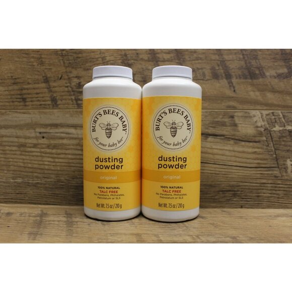 Burt's Bees Baby original 100% natural talc free‎ dusting powder pack of 2 - Picture 1 of 7